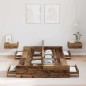 vidaXL Struttura Letto Contenitore vitaXL in Legno Invecchiato, 120 x 190 cm, Legno Ingegnerizzato