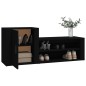 Scarpiera Nera 130x35x54 cm in Legno Multistrato Scarpiera Nera 130x35x54 cm in Legno Multistrato