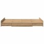 vidaXL Struttura letto con contenitore rovere artigianale 120 x 190 cm