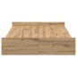 vidaXL Struttura letto con contenitore rovere artigianale 120 x 190 cm