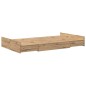 vidaXL Struttura letto con contenitore rovere artigianale 120 x 190 cm