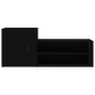 Scarpiera Nera 130x35x54 cm in Legno Multistrato Scarpiera Nera 130x35x54 cm in Legno Multistrato