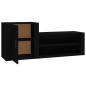 Scarpiera Nera 130x35x54 cm in Legno Multistrato Scarpiera Nera 130x35x54 cm in Legno Multistrato