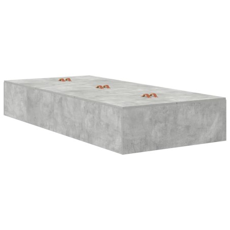 vidaXL Letto con contenitore grigio cemento 80x200 cm
