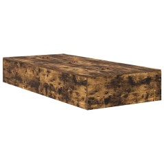 vidaXL Letto contenitore in rovere affumicato 80x200 cm