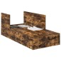 vidaXL Letto contenitore in rovere affumicato 80x200 cm vidaXL Letto contenitore in rovere affumicato 80x200 cm