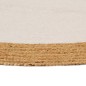 Tappeto Intrecciato Bianco e Naturale 180cm Juta Cotone Rotondo Tappeto Intrecciato Bianco e Naturale 180cm Juta Cotone Rotondo