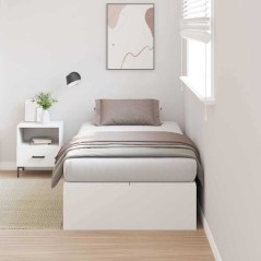 vidaXL Struttura per letto storage bianca 90x200 cm