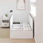 vidaXL Struttura per letto storage bianca 90x200 cm vidaXL Struttura per letto storage bianca 90x200 cm