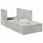 vidaXL Letto Storage Grigio Cemento 90x200 cm vidaXL Letto Storage Grigio Cemento 90x200 cm