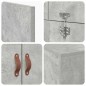 vidaXL Letto Storage Grigio Cemento 90x200 cm vidaXL Letto Storage Grigio Cemento 90x200 cm