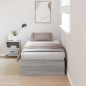 vidaXL Struttura letto con contenitore grigia Sonoma 90x200 cm