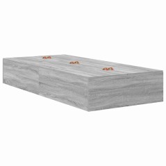 vidaXL Struttura letto con contenitore grigia Sonoma 90x200 cm