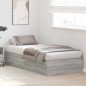 vidaXL Struttura letto con contenitore grigia Sonoma 90x200 cm