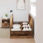 vidaXL Letto con Contenitore in Legno Antico 90x200 cm