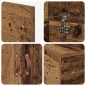 vidaXL Letto con Contenitore in Legno Antico 90x200 cm