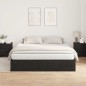 vidaXL Letto con contenitore in rovere nero 200x200 cm