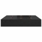 vidaXL Letto con contenitore in rovere nero 200x200 cm