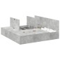 vidaXL Struttura letto con contenitore grigio cemento 200x200 cm vidaXL Struttura letto con contenitore grigio cemento 200x200 cm