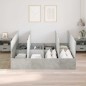 vidaXL Struttura letto con contenitore grigio cemento 200x200 cm vidaXL Struttura letto con contenitore grigio cemento 200x200 cm
