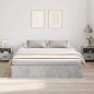 vidaXL Struttura letto con contenitore grigio cemento 200x200 cm vidaXL Struttura letto con contenitore grigio cemento 200x200 cm