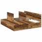 vidaXL Struttura del letto con contenitore in legno antico 200x200 cm