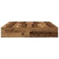vidaXL Struttura del letto con contenitore in legno antico 200x200 cm