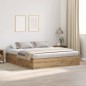 vidaXL Struttura letto in legno di quercia Artisan 200x200 cm