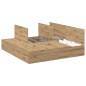 vidaXL Struttura letto in legno di quercia Artisan 200x200 cm
