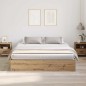 vidaXL Struttura letto in legno di quercia Artisan 200x200 cm