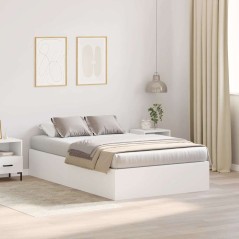 vidaXL Struttura letto con contenitore bianca 120x200 cm