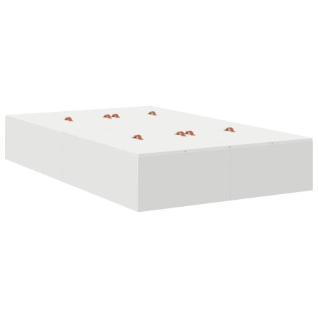 vidaXL Struttura letto con contenitore bianca 120x200 cm