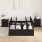 vidaXL Letto Contenitore Nero Rovere 120 x 200 cm vidaXL Letto Contenitore Nero Rovere 120 x 200 cm