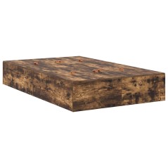vidaXL Letto con contenitore in rovere affumicato, 120x200 cm