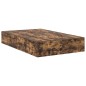 vidaXL Letto con contenitore in rovere affumicato, 120x200 cm