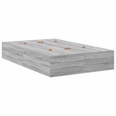 vidaXL Struttura letto con contenitore grigio sonoma 120x200 cm
