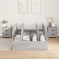 vidaXL Struttura letto con contenitore grigio sonoma 120x200 cm vidaXL Struttura letto con contenitore grigio sonoma 120x200 cm