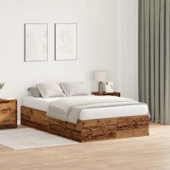 vidaXL Letto storage in legno antico 120x200 cm