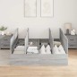 vidaXL Letto con contenitore grigio Sonoma 140x200 cm vidaXL Letto con contenitore grigio Sonoma 140x200 cm