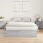 vidaXL Letto con contenitore grigio Sonoma 140x200 cm vidaXL Letto con contenitore grigio Sonoma 140x200 cm