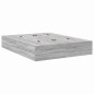 vidaXL Letto con contenitore grigio Sonoma 140x200 cm vidaXL Letto con contenitore grigio Sonoma 140x200 cm