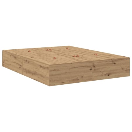vidaXL Struttura letto in legno di quercia Artisan 140 x 200 cm