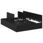 vidaXL Letto contenitore in rovere nero 150x200 cm vidaXL Letto contenitore in rovere nero 150x200 cm