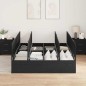 vidaXL Letto contenitore in rovere nero 150x200 cm vidaXL Letto contenitore in rovere nero 150x200 cm