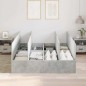 vidaXL Letto con contenitore grigio cemento 150x200 cm vidaXL Letto con contenitore grigio cemento 150x200 cm