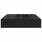 vidaXL Letto con contenitore in rovere nero 200 x 200 cm