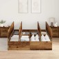 vidaXL Letto con contenitore in legno riciclato 160x200 cm