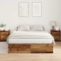 vidaXL Letto con contenitore in legno riciclato 160x200 cm