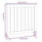 Copertura Termosifone Bianca 79,5x19x84 cm Legno Massello Pino Copertura Termosifone Bianca 79,5x19x84 cm Legno Massello Pino