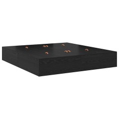 vidaXL Struttura letto contenitore nera in rovere 180x200 cm